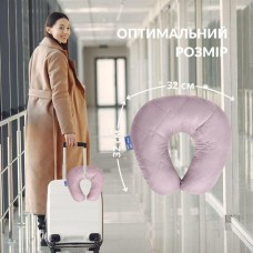 Подушка рогалик для подорожей Travel 32 x 32 см., сіра, ТМ IDEIA