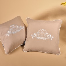 Подушка декоративна Роял з вишивкою ТМ IDEIA 45 x 45 см беж