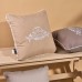 Подушка декоративна Роял з вишивкою ТМ IDEIA 45 x 45 см беж