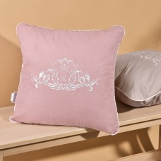 Подушка ROYAL з вишивкою ТМ IDEIA 45 x 45 см пудра