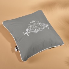 Подушка Модерн з вишивкою ТМ IDEIA 45 x 45 см сіра