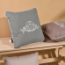 Подушка Модерн з вишивкою ТМ IDEIA 45 x 45 см сіра