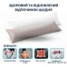 Подушка з наволочкою NORDIC+ 40 x 140 см., антиалергенна на блискавці, біло-сіра, ТМ IDEIA