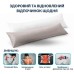 Подушка з наволочкою NORDIC+ 40 x 140 см., антиалергенна на блискавці, біло-сіра, ТМ IDEIA