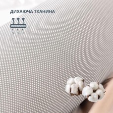 Подушка з наволочкою NORDIC+ 40 x 140 см., антиалергенна на блискавці, біло-сіра, ТМ IDEIA