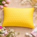 Подушка SunnyMood 50 x 70 см IDEIA, жовта, гіпоалергенна з блискавкою та стьобаним чохлом