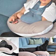 Подушка U-shape, П-подібна для вагітних та відпочинку ТМ IDEIA 140 x 75 x 20 см сіро/біла