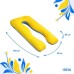 Подушка U-shape, П-подібна для вагітних і відпочинку ТМ IDEIA 140 x 75 x 20 см жовто/блакитна