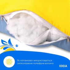Подушка U-shape, П-подібна для вагітних і відпочинку ТМ IDEIA 140 x 75 x 20 см жовто/блакитна