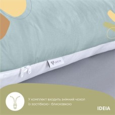 Подушка U-shape, П-подібна для вагітних та відпочинку ТМ IDEIA 140 x 75 x 20 см мята/біла