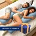 Подушка U-shape, П-подібна для сну та відпочинку з посиленням чохлом ТМ IDEIA 140 x 75 x 20 см джинс/сіра