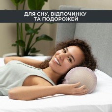 Подушка валик NORDIC COMFORT 15 x 40 см. з повітропроникною вставкою, бежева, ТМ IDEIA