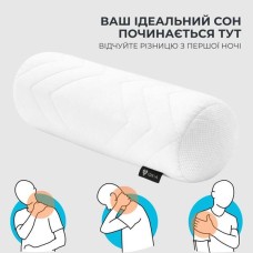 Подушка валик NORDIC COMFORT ТМ IDEIA 15 x 40 см біла