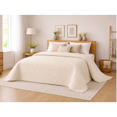 Покривало Лелека 180x220 см, стьобане, гладкофарбоване, місячне світло (Flower)