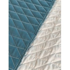 Покривало ArCloud 140 x 215 стьобане двостороннє в сумцi (Romb - Grey+Indian Teal)