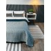 Покривало ArCloud 200 x 220 стьобане двостороннє в сумцi (Romb - Grey+Indian Teal)