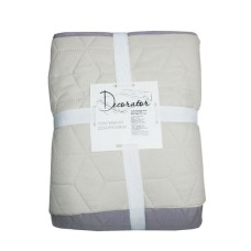 Покривало Decorator 210 x 215 двостороннє Куб бузково/бежеве