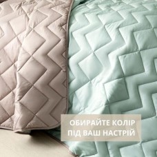 Покрывало ЛЮКС TM IDEIA 240 x 260 см мята/св.сірий