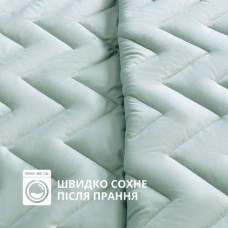 Покрывало ЛЮКС TM IDEIA 240 x 260 см мята/св.сірий