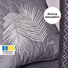 Двостороннє покривало 220 x 240 см та 2 шт подушки 50 x 50 см з вишивкою, ТМ IDEIA