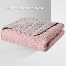 Покривало на ліжко Warmis Мікрофібра 220 x 240 см. двостороннє пудра/сіре, ТМ Ідея