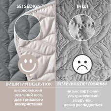 Покривало на ліжко Warmis євро 220 x 240 см двостороннє, графіт, світло-сіре, ТМ IDEIA