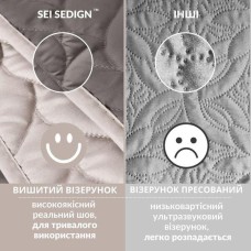 Покривало на ліжко Warmis Мікрофібра 220 x 240 см. двостороннє, сіро-бежеве, ТМ Ідея