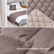 Покривало Саше Hotel Style 70 x 240 см мікрофібра двостороннє стьобане готельне шоколад, беж