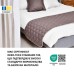 Покривало Саше Hotel Style 70 x 240 см мікрофібра двостороннє стьобане готельне шоколад, беж