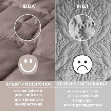 Покривало Саше Hotel Style 70 x 240 см мікрофібра двостороннє стьобане готельне шоколад, беж