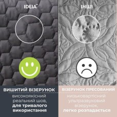 Покривало на ліжко сірий/беж Silhouette 240 x 260 IDEIA двостороннє, міцна стібка тканини, антиалергенне волокно Покривало на ліжко сірий/беж Silhouette 240 x 260 IDEIA двостороннє, міцна стібка тканини, антиалергенне волокно