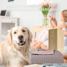 Покривало на ліжко Silhouette какао/беж 220 x 240 IDEIA двостороннє, міцна стібка тканини, антиалергенне волокно