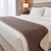 Покривало Саше Hotel Style 70 x 240 см мікрофібра двостороннє стьобане готельне шоколад, беж