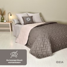Покривало стьобане двостороннє ЛЮКС TM IDEIA 220 x 240 см шоколад/беж Покривало стьобане двостороннє ЛЮКС TM IDEIA 220 x 240 см шоколад/беж