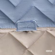 Покривало стьобане двостороннє ЛЮКС TM IDEIA 240 x 260 см джинс/св.сірий