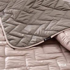 Покривало стьобане двостороннє ЛЮКС TM IDEIA 240 x 260 см сірий/беж