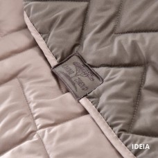 Покривало стьобане двостороннє ЛЮКС TM IDEIA 240 x 260 см сірий/беж