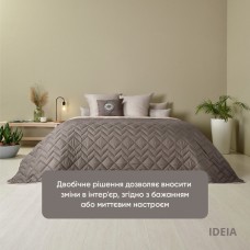 Покривало стьобане двостороннє IZZI TM IDEIA 240 x 260 см шоколад/беж