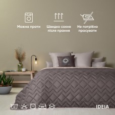 Покривало стьобане двостороннє IZZI TM IDEIA 240 x 260 см шоколад/беж