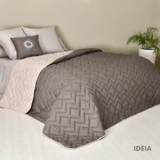 Покривало стьобане двостороннє IZZI TM IDEIA 240 x 260 см шоколад/беж