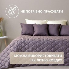 Покривало стьобане двостороннє Стиль Cube TM IDEIA 210 x 240 см шоколад/беж
