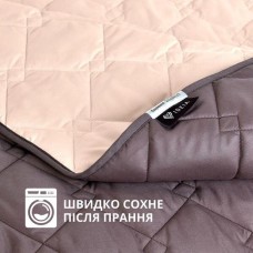 Покривало стьобане двостороннє Стиль Cube TM IDEIA 210 x 240 см шоколад/беж