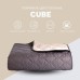 Покривало стьобане двостороннє Стиль Cube TM IDEIA 210 x 240 см шоколад/беж