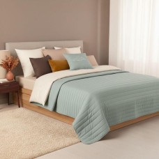 Покрывало Стиль Люкс TM IDEIA 220 x 240 см мята/св.сірий