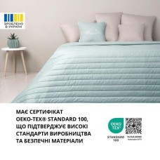 Покривало Стиль Люкс мікрофібра 240 x 260 см євро двостороннє, м’ята, світло-сіре, TM IDEIA