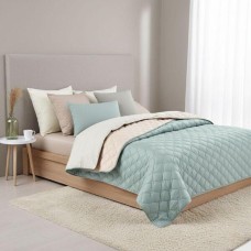 Покрывало Стиль Cube TM IDEIA 210 x 240 см мята/св.сірий