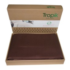 Покривало Tropik Cotton 230 x 260 з наволочками (дрібний ромб коричневий)
