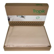 Покривало Tropik Cotton 230 x 260 з наволочками (дрібний ромб коричневий)