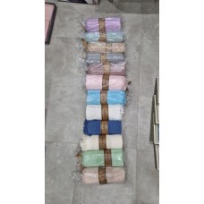 Покривало вафельне м’ята La Rita 220 x 240см з бахромою