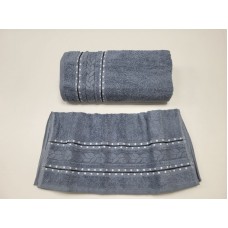 Рушники махрові 2 шт VIP COTTON FILIZ, джинс Рушники махрові 2 шт VIP COTTON FILIZ, джинс
